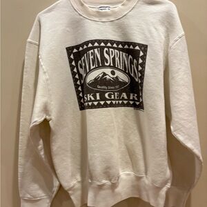 Vintage Heavy Fruit of the Loom Cream Crewneck Sweater